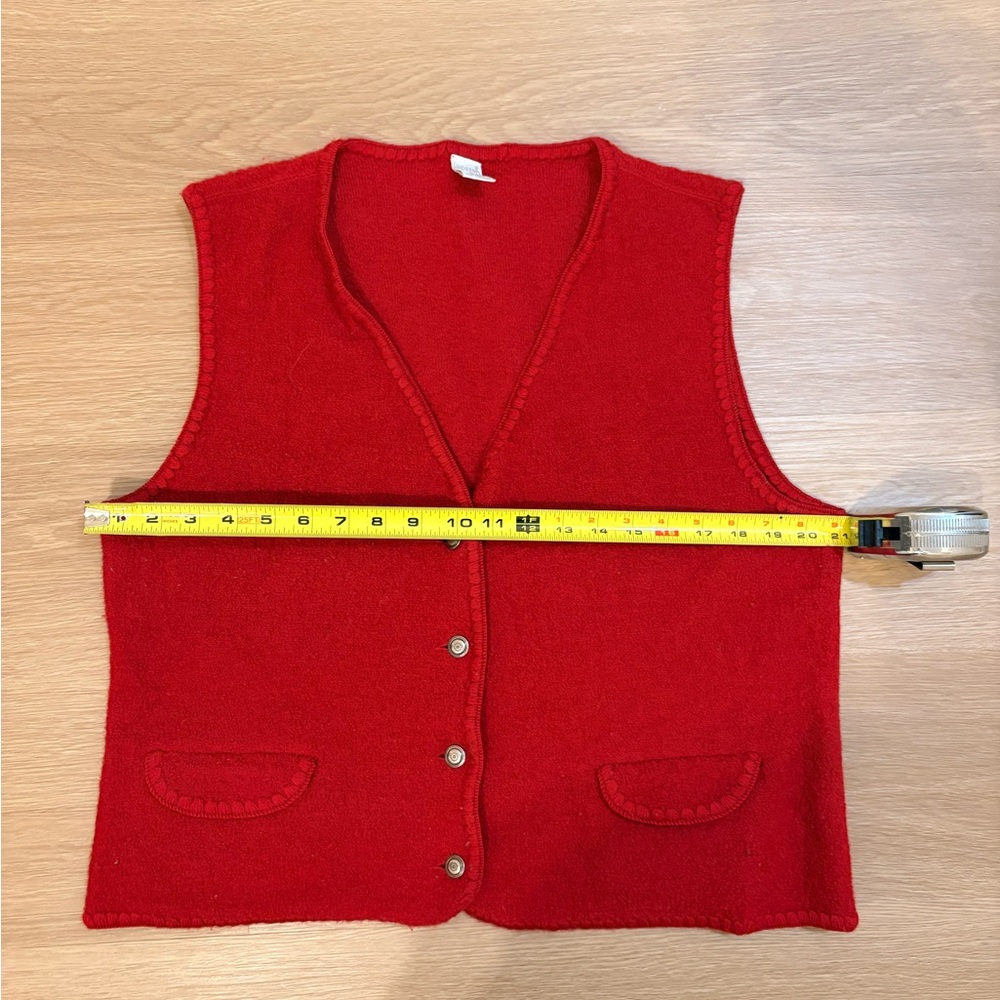 Lands' End Vintage 100% wool Vest - Picture 5 of 8